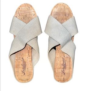 LUCKY BRAND Miller 3.75” Platform Cork Wedge Sandals - 7M